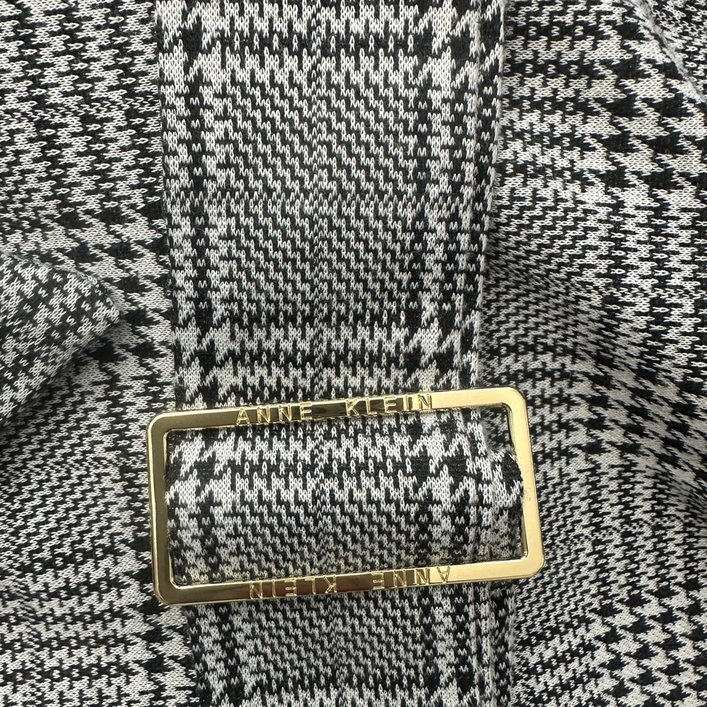 Anne Klein Plaid Midi Dress with Belt Size 6 - Picture 12 of 14